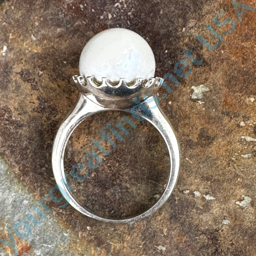 Sterling Silver Pearl Ring Size 10 Ring