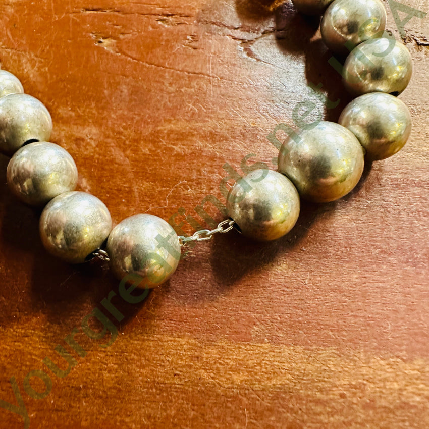 Sterling Silver Pearls Necklace Graduated Beads 24 Long Necklaces