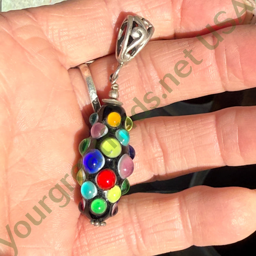 Sterling Silver Polka-Dot Pendant pendant