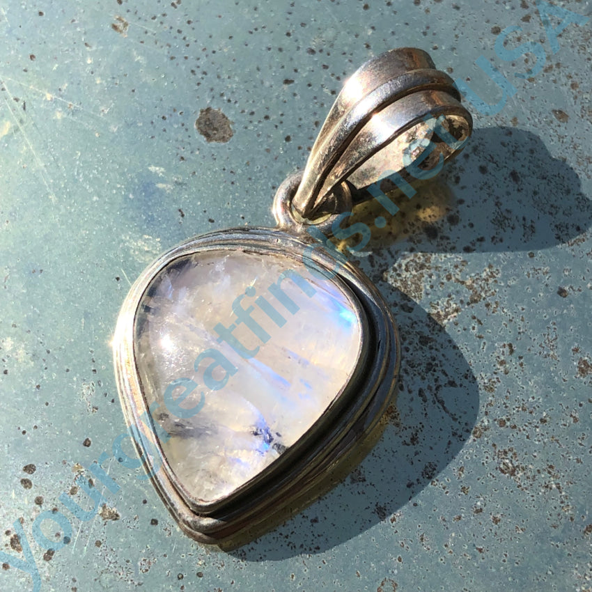 Sterling Silver Rainbow Moonstone Pendant