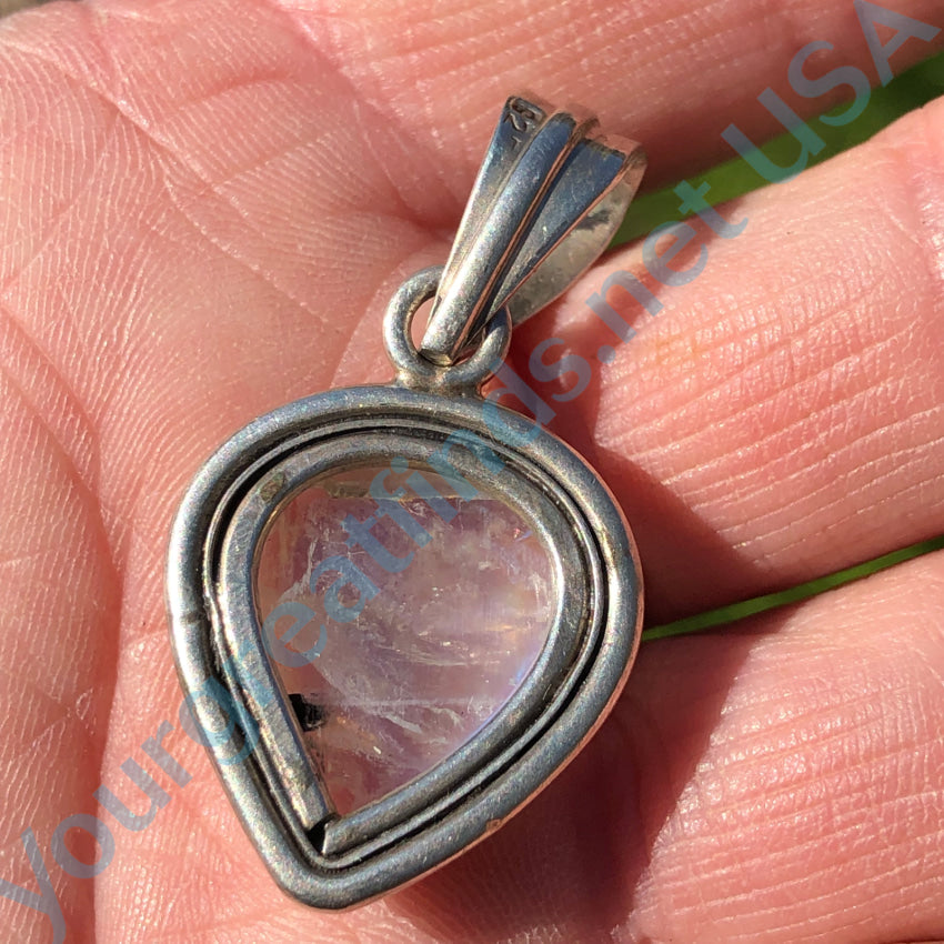 Sterling Silver Rainbow Moonstone Pendant