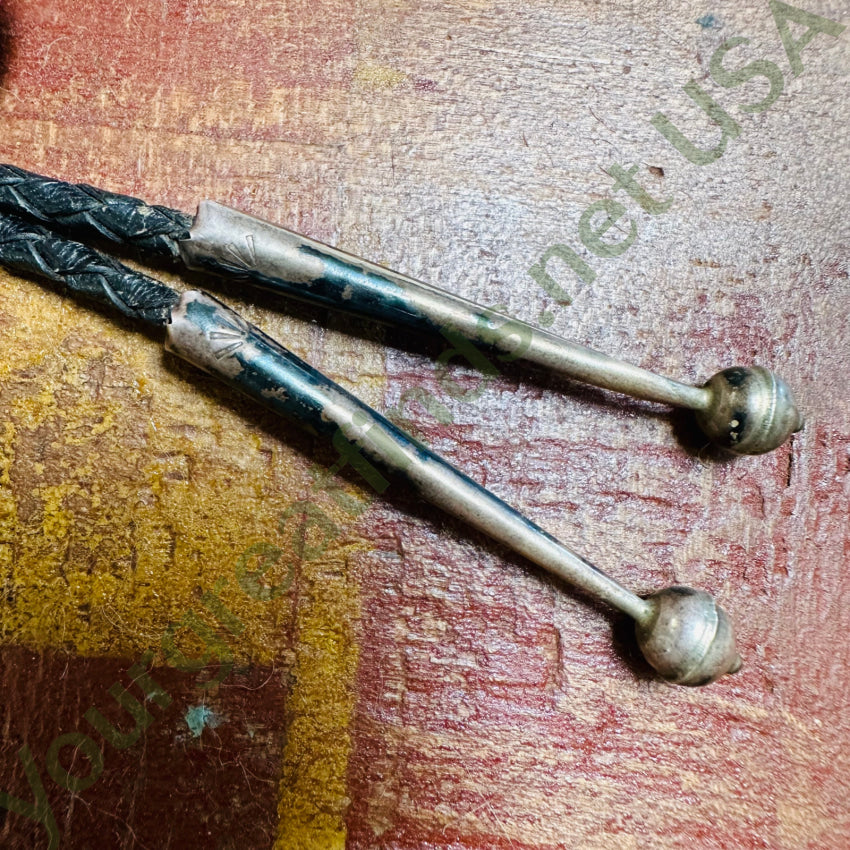 Sterling Silver Red C0Ral Rosette Bolo Tie