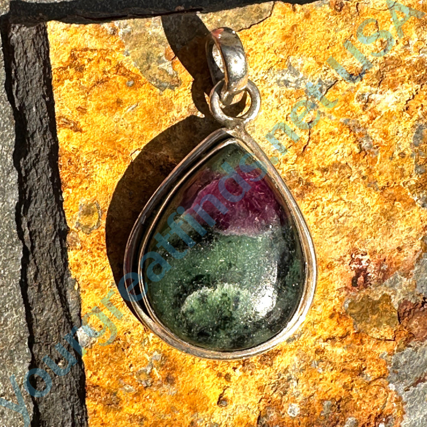 Sterling Silver Ruby Zoisite Pendant Pendant