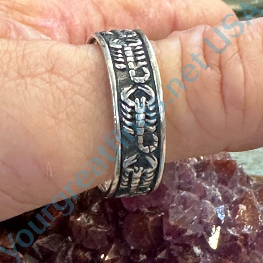 Sterling Silver Scorpion Band Ring Size 15