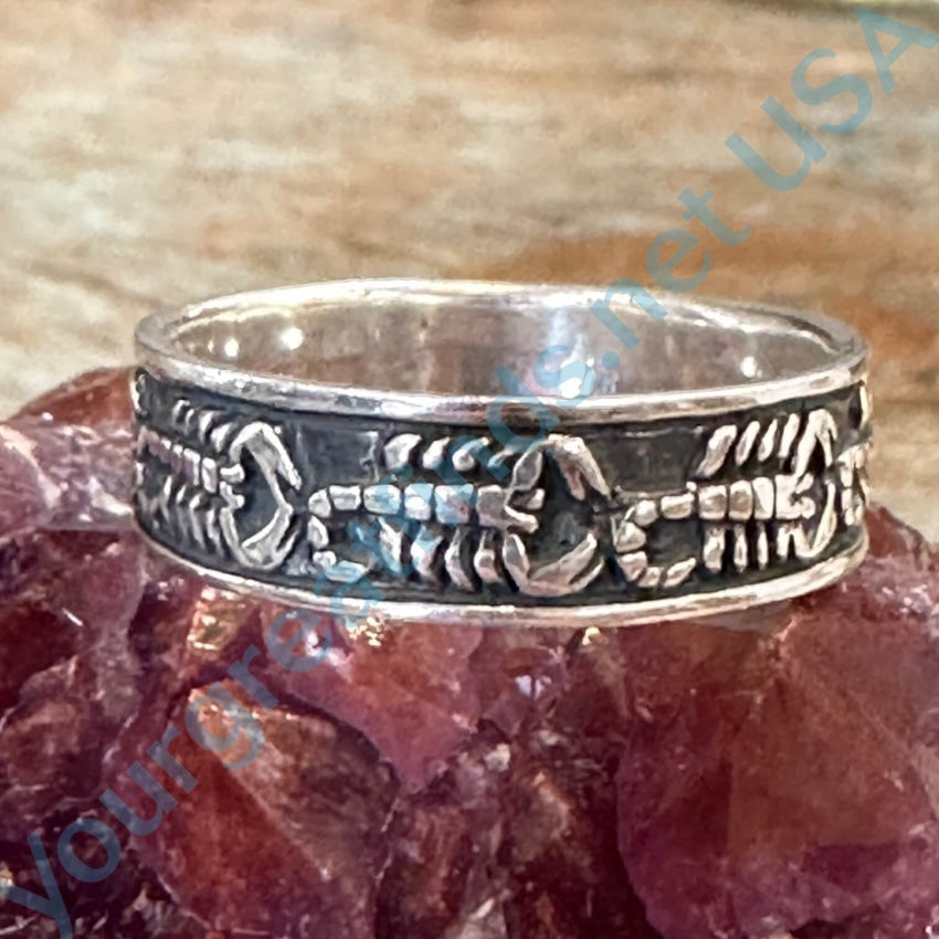 Sterling Silver Scorpion Band Ring Size 15
