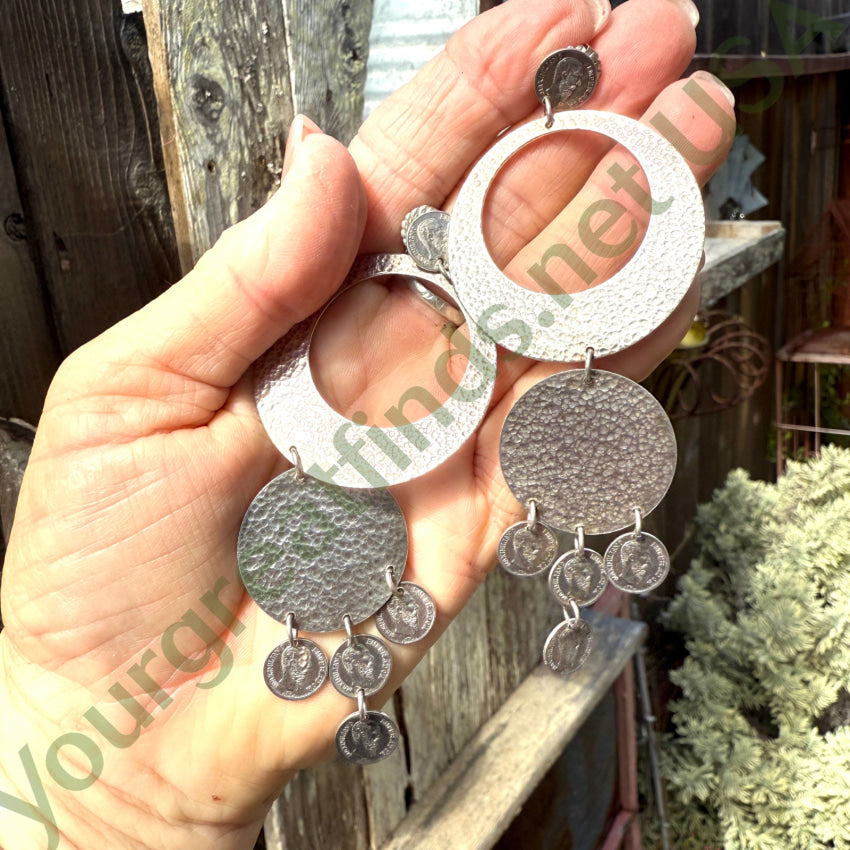 Sterling Silver Shoulder Duster Pierced Post Hoop Earrings LIVE SALE Earrings