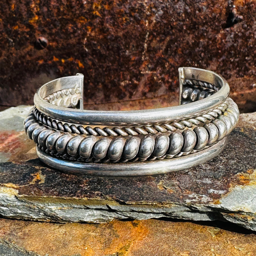 Sterling Silver Southwestern Style Twisted Wire Cuff Bracelet Bracelet