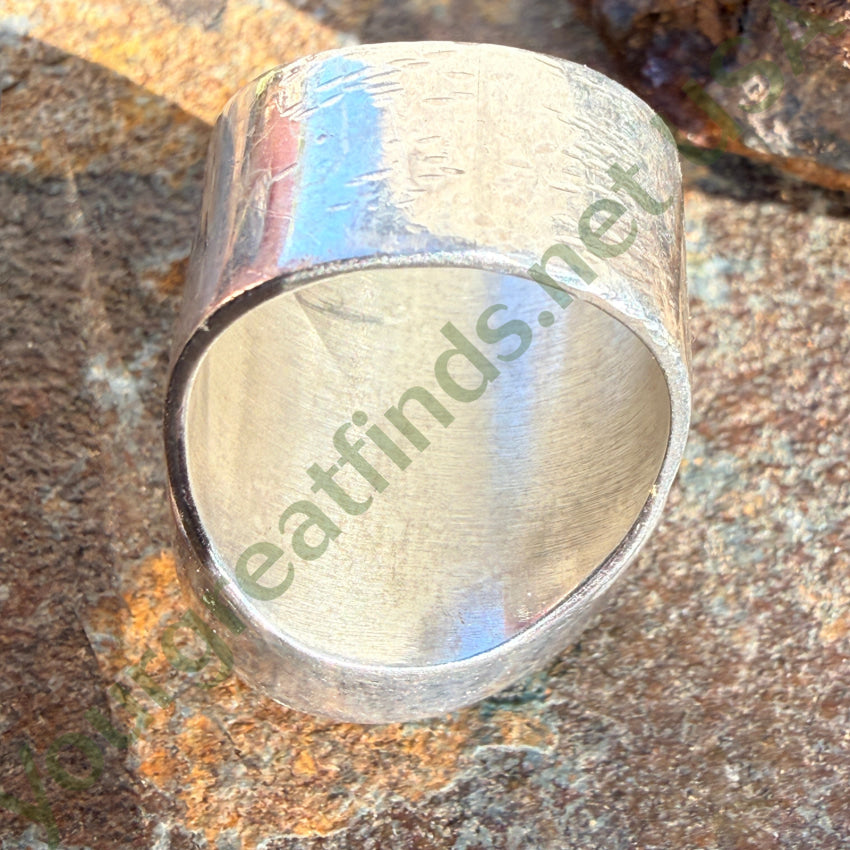 Sterling Silver Spider Web Turquoise Ring 8.5 ring