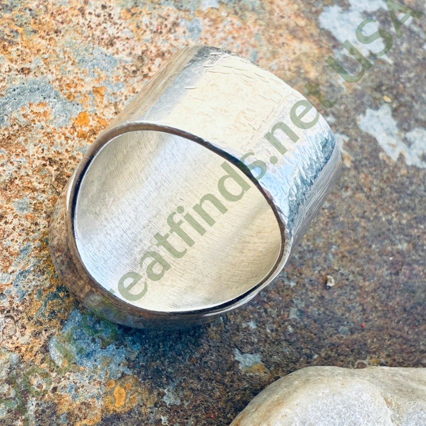 Sterling Silver Spider Web Turquoise Ring 8.5 ring