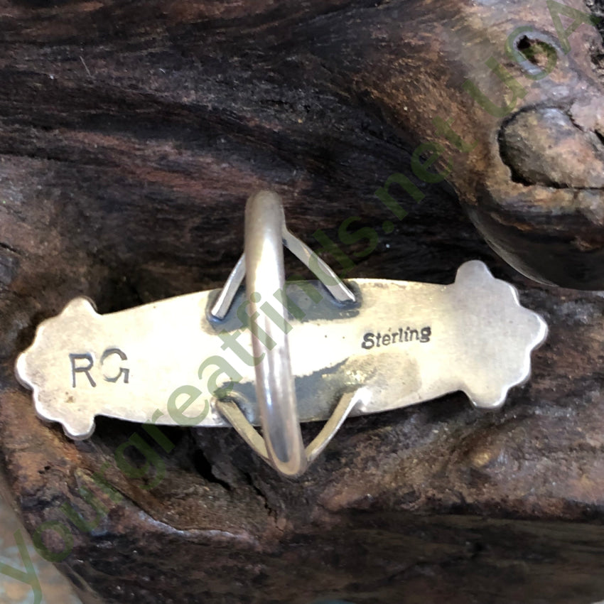 Sterling Silver & Spiny Oyster Navajo Long Ring Size 9