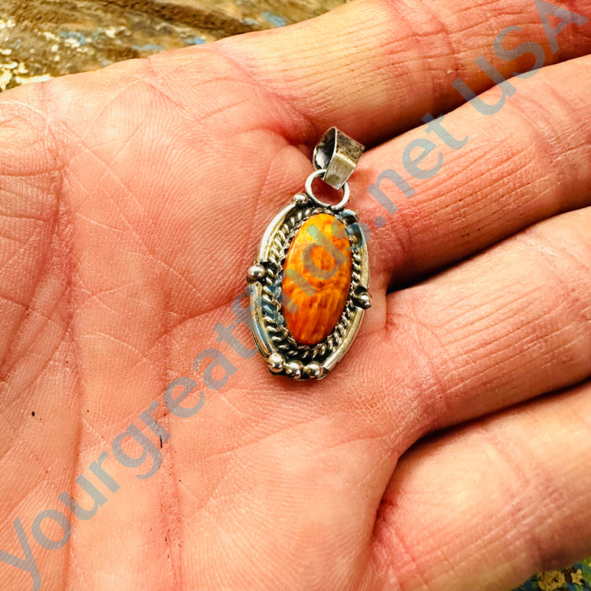 Sterling Silver Spiny Oyster Pendant Navajo – Yourgreatfinds