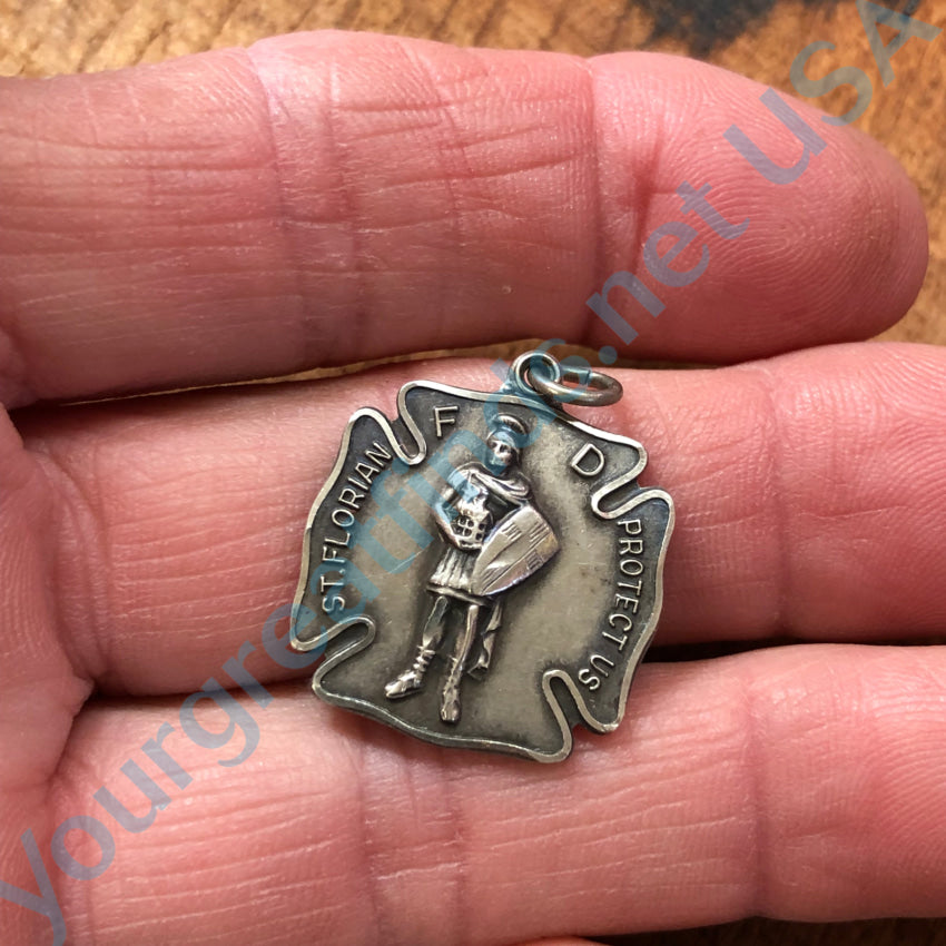 Sterling Silver St. Florian Patron Saint Of Firefighters Pendant Pendant