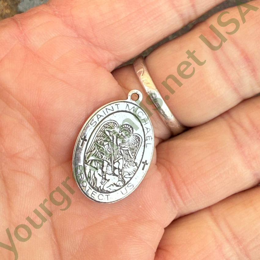 Sterling Silver St. Michael Protective Pendant pendant