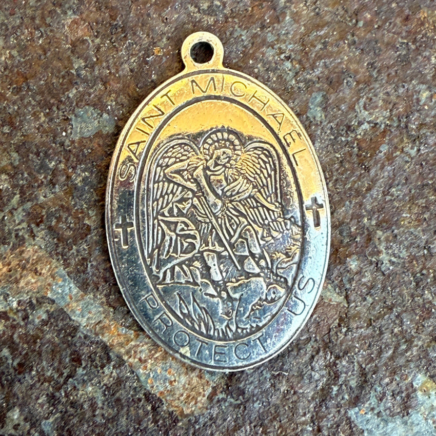 Sterling Silver St. Michael Protective Pendant pendant