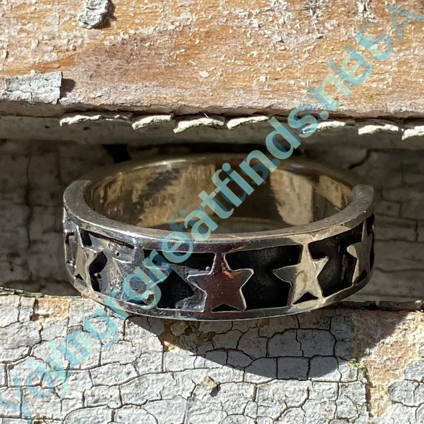 Sterling Silver Stars Band Eternity Ring Size 12 Yourgreatfinds