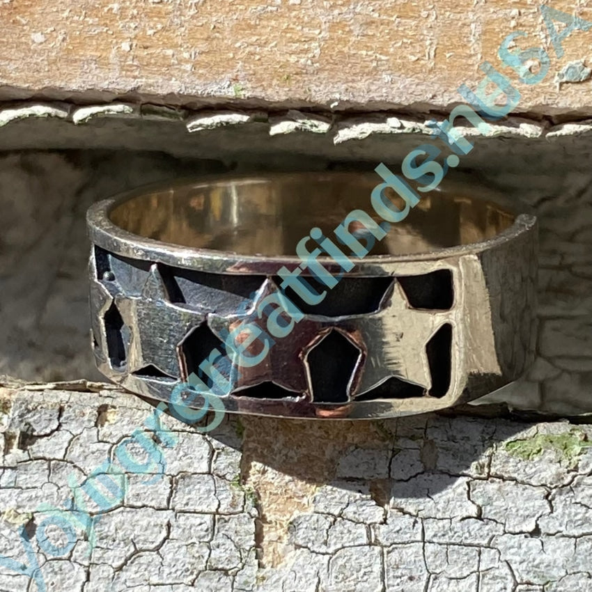 Sterling Silver Stars Band Ring Size 11 Yourgreatfinds