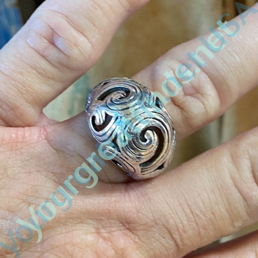 Sterling Silver Swirl Dome Ring Size 9 Yourgreatfinds