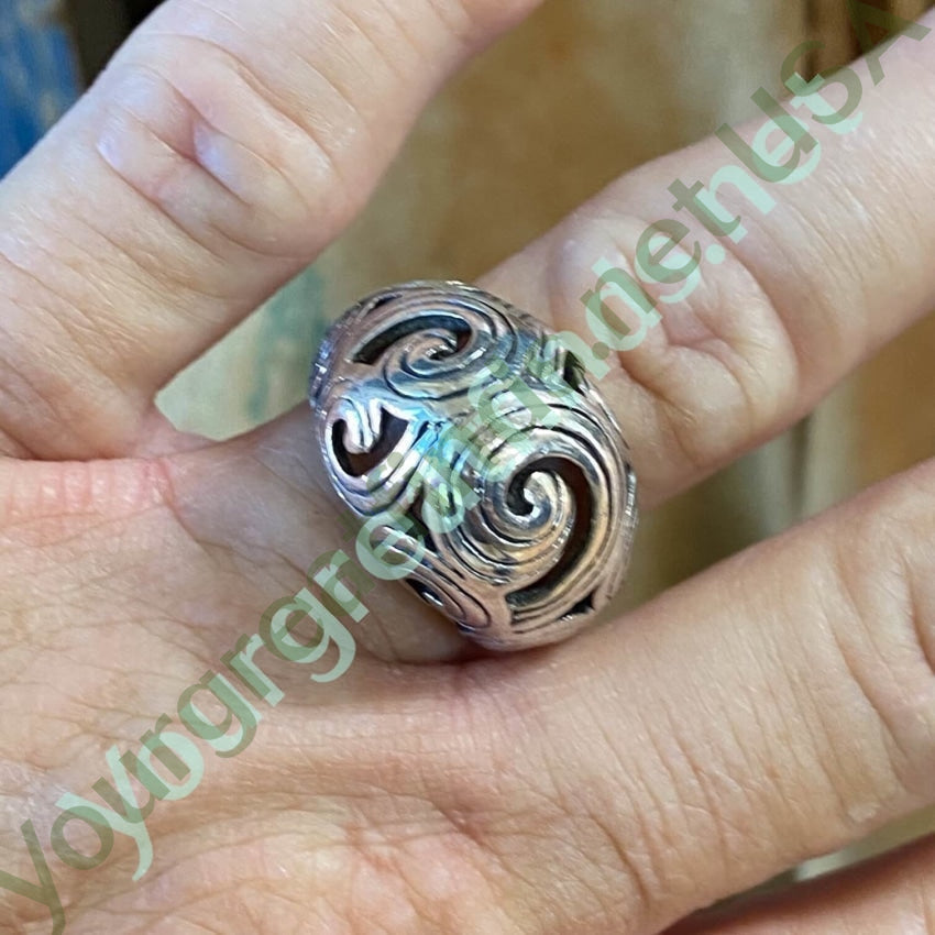 Sterling Silver Swirl Dome Ring Size 9 Yourgreatfinds