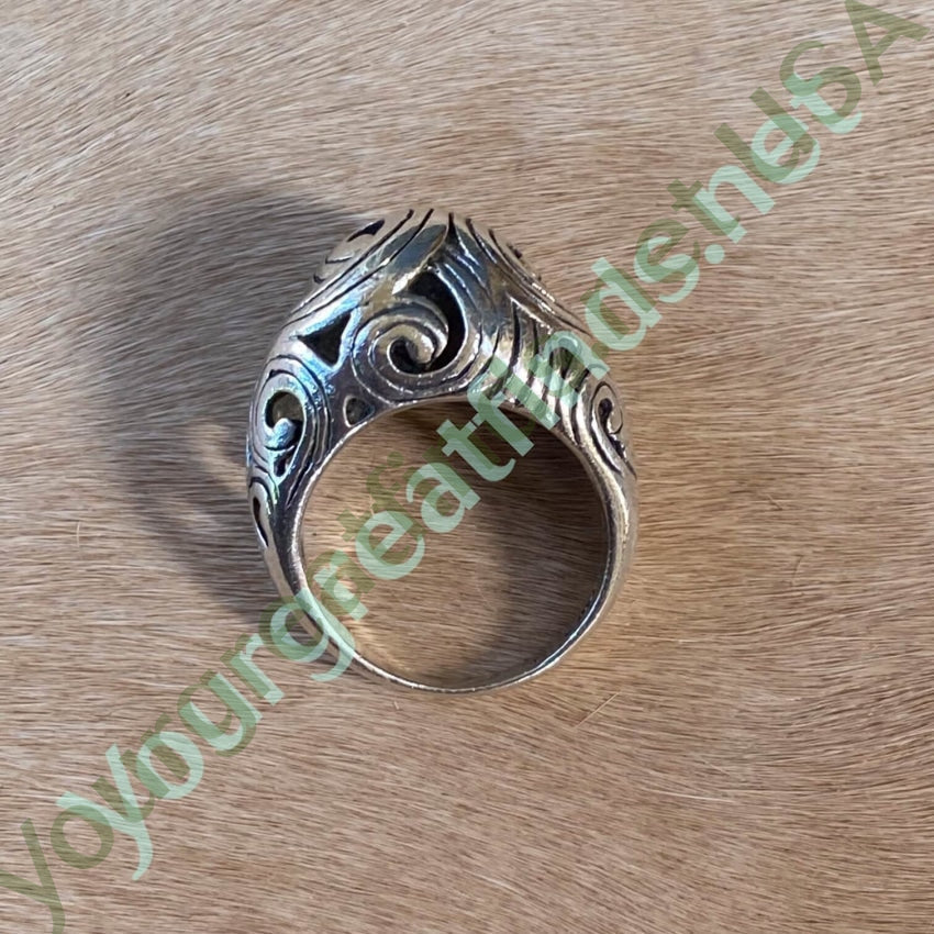 Sterling Silver Swirl Dome Ring Size 9 Yourgreatfinds