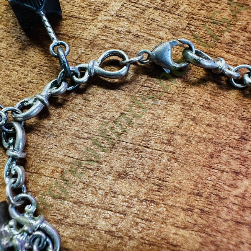 Sterling Silver Travel 7 Charm Bracelet Bracelet