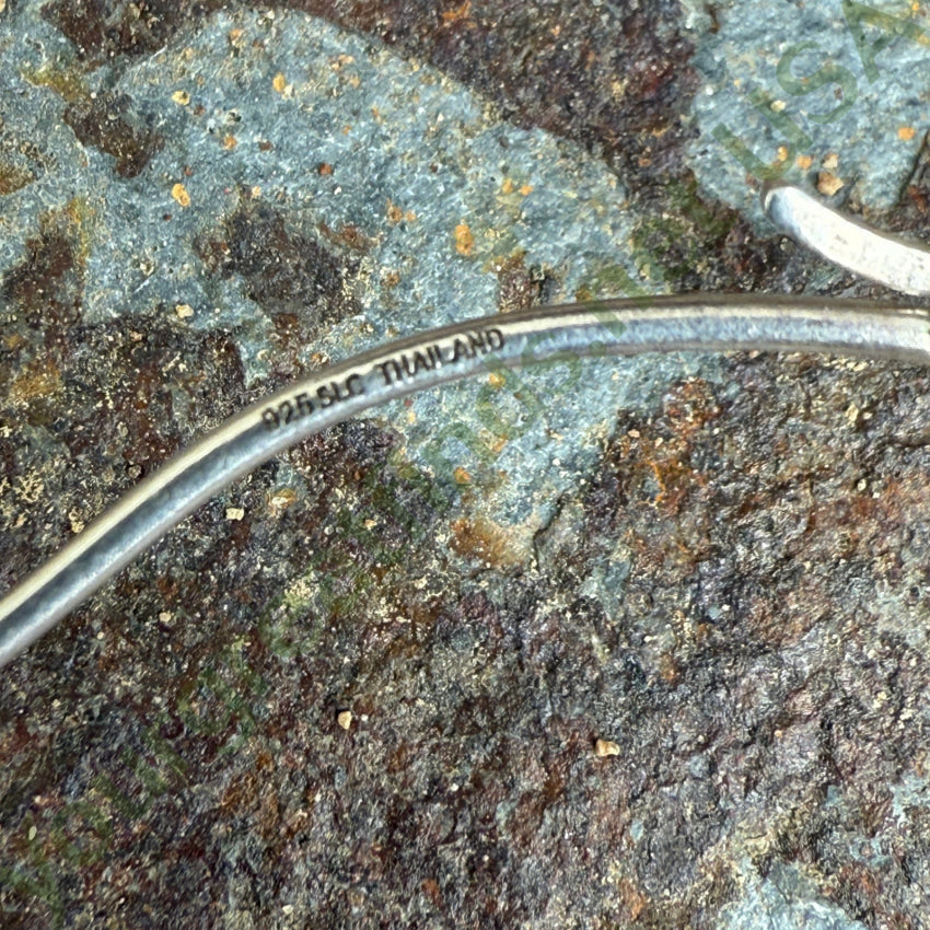 Sterling SIlver & Turquoise Bead Large Pierced Hoop Earrings earrings