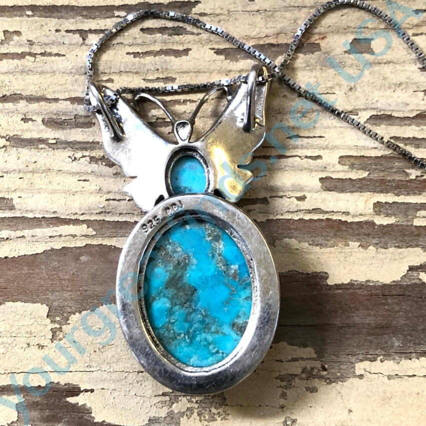 Sterling Silver & Turquoise Butterfly Necklace