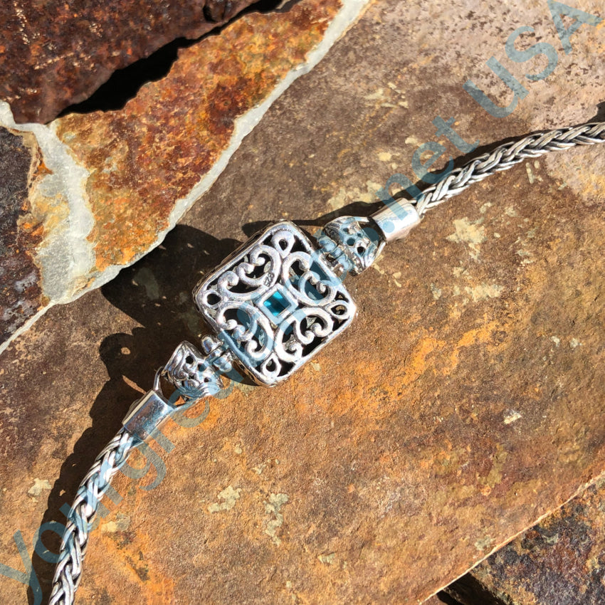 Sterling Silver & Turquoise Cable Bracelet Bracelet