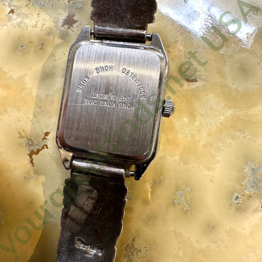 Sterling Silver Turquoise Lapis Lazuli Navajo Watch