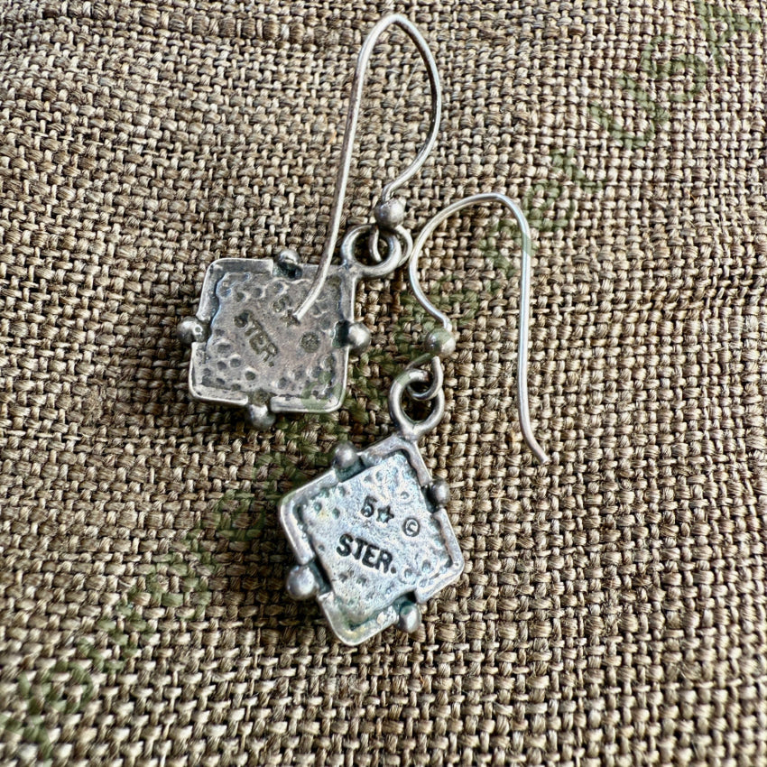 Sterling Silver Turquoise Pierced Earrings earrings