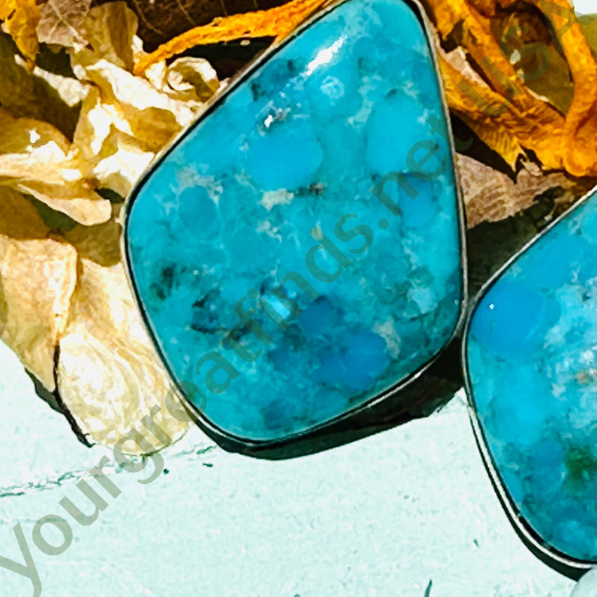 Sterling Silver & Turquoise Pierced Post Earrings Jewelry