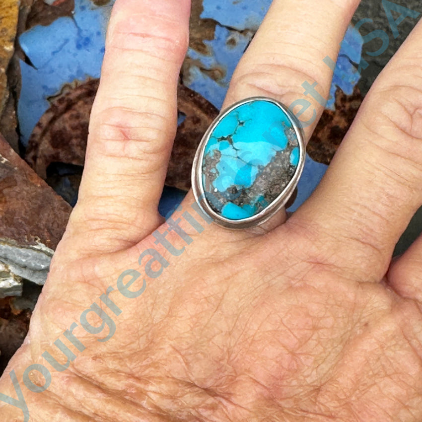 Sterling Silver & Turquoise Ring Size 7