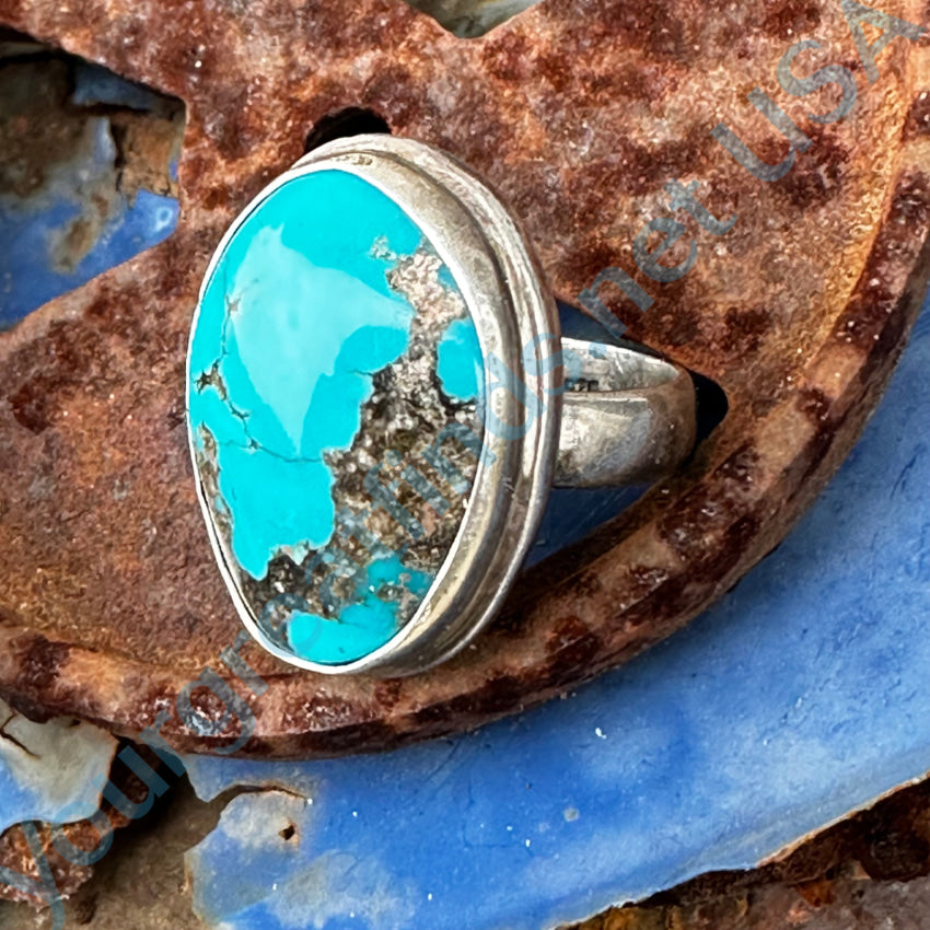 Sterling Silver & Turquoise Ring Size 7