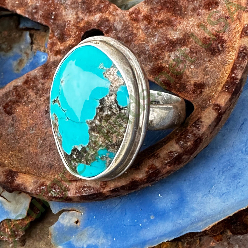 Sterling Silver & Turquoise Ring Size 7