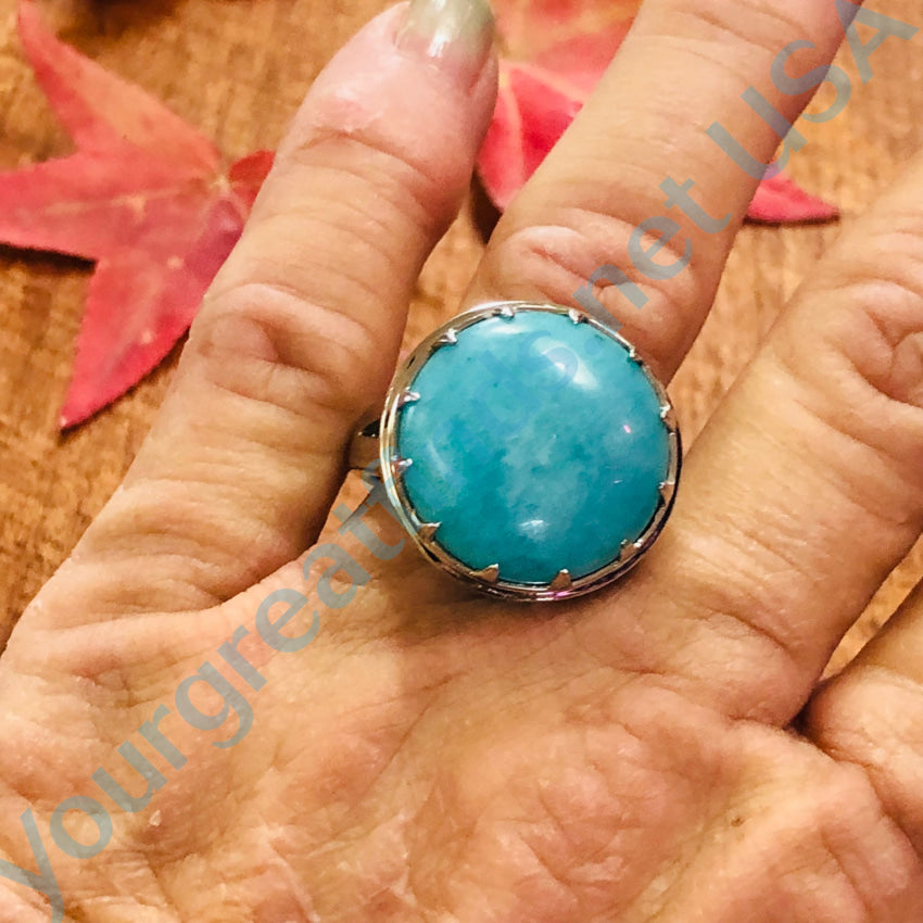 Sterling Silver & Turquoise Ring Size 9 Ring