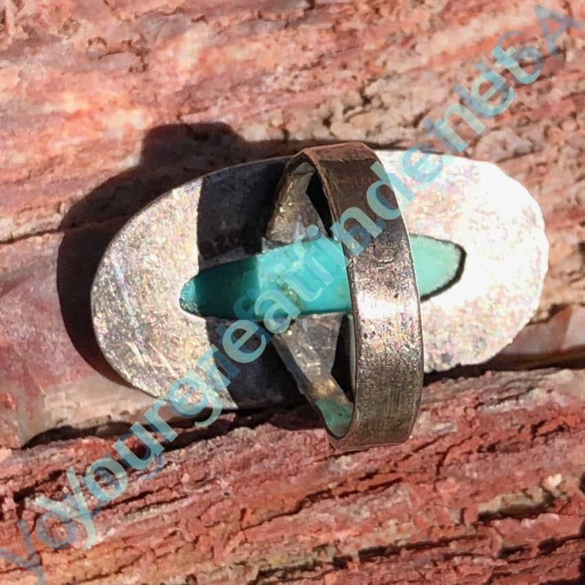 Sterling Silver Turquoise Ring with Open Back Size 6 Yourgreatfinds