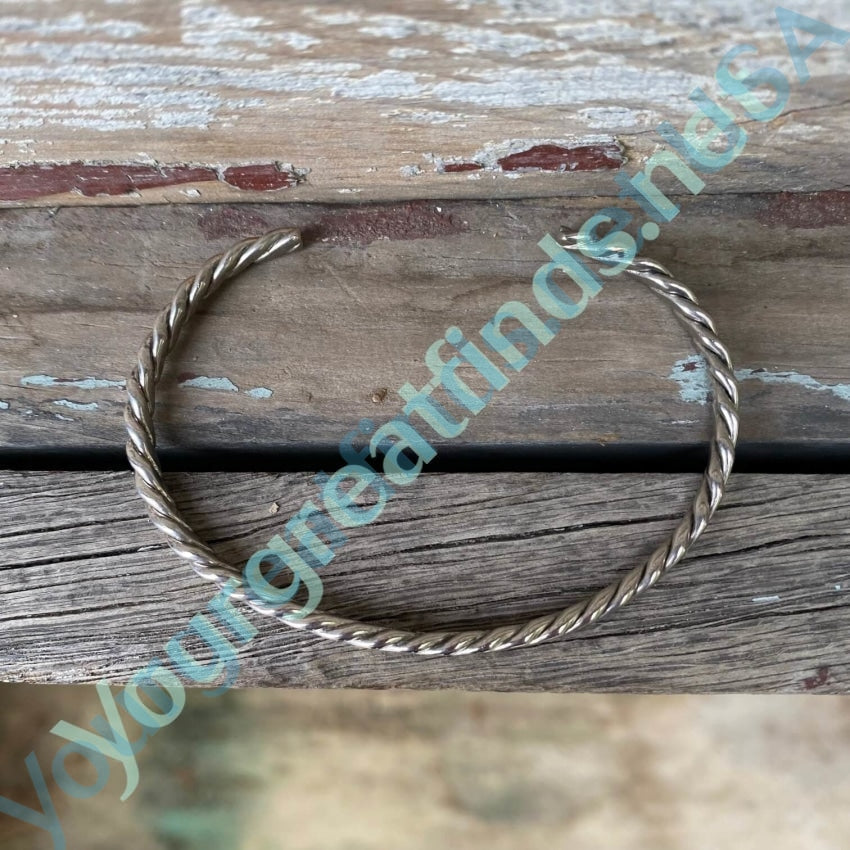 Sterling Silver Twisted Wire Cuff Bracelet Yourgreatfinds