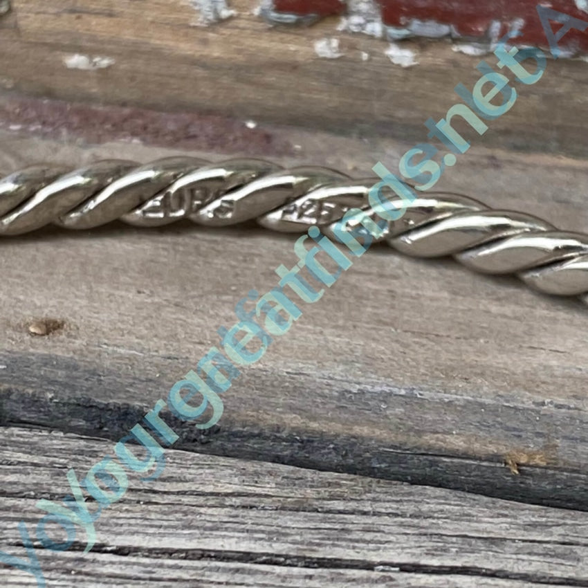 Sterling Silver Twisted Wire Cuff Bracelet Yourgreatfinds