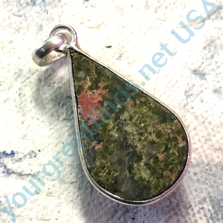 Sterling Silver & Unakite Pendant Pendant