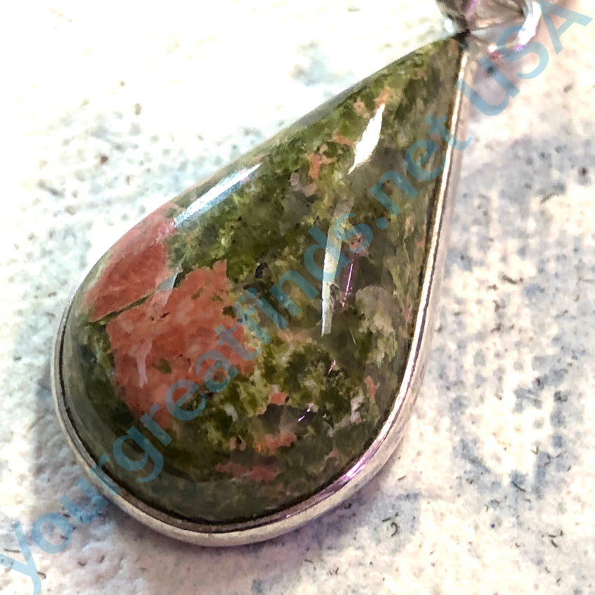 Sterling Silver & Unakite Pendant Pendant