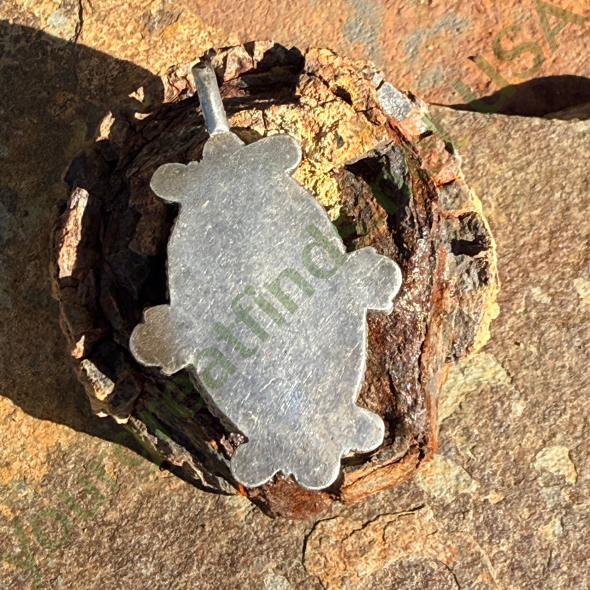 Sterling Silver & Vibrant SPider Web Turquoise Coral Lapis Pendant pendant