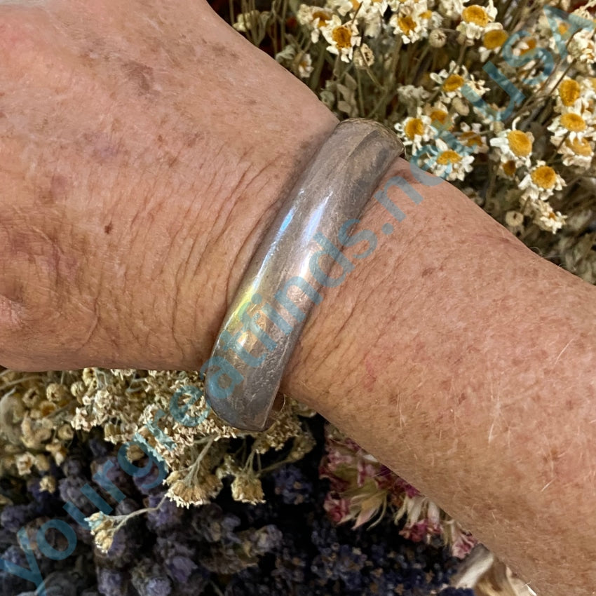 Sterling Silver Wide Cuff Bracelet with Patina – Yourgreatfinds