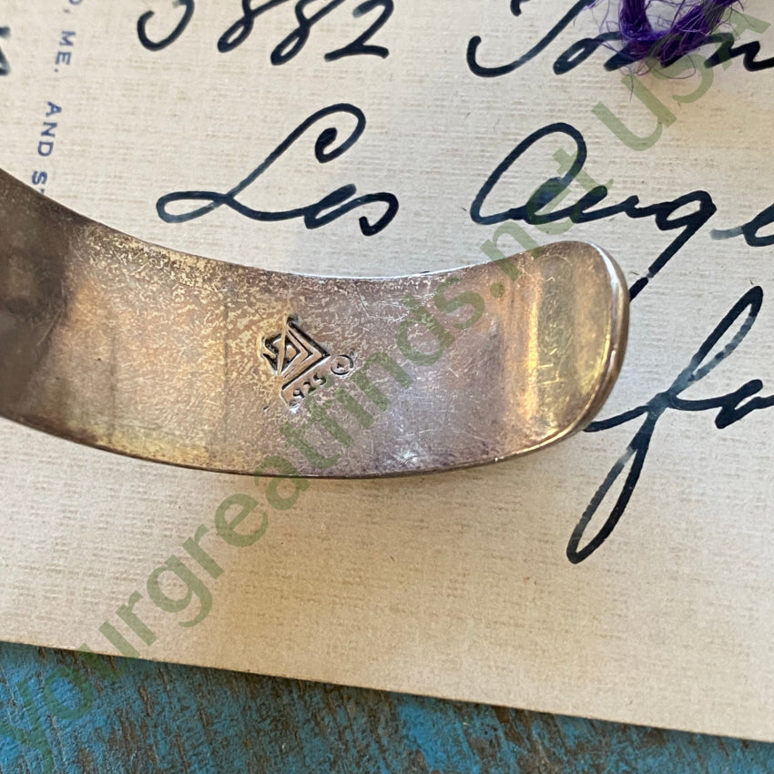 Sterling Silver Wide Cuff Bracelet With Patina Bracelets