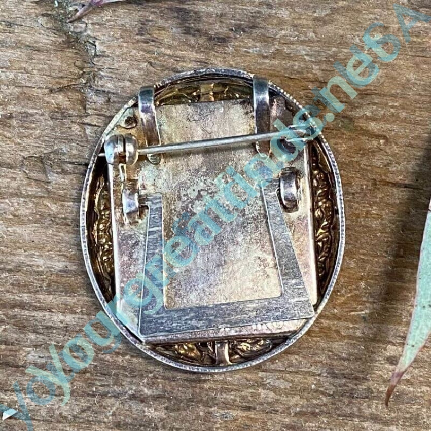 Sterling Silver with Diamond Picture Frame Pendant Pin Yourgreatfinds