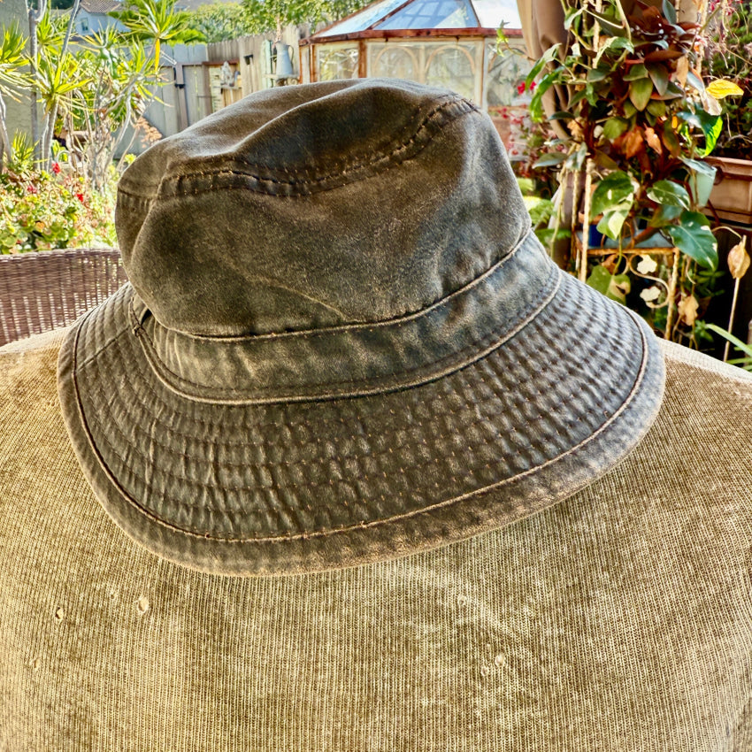 Stetson Distressed Greige Bucket Hat Large hat