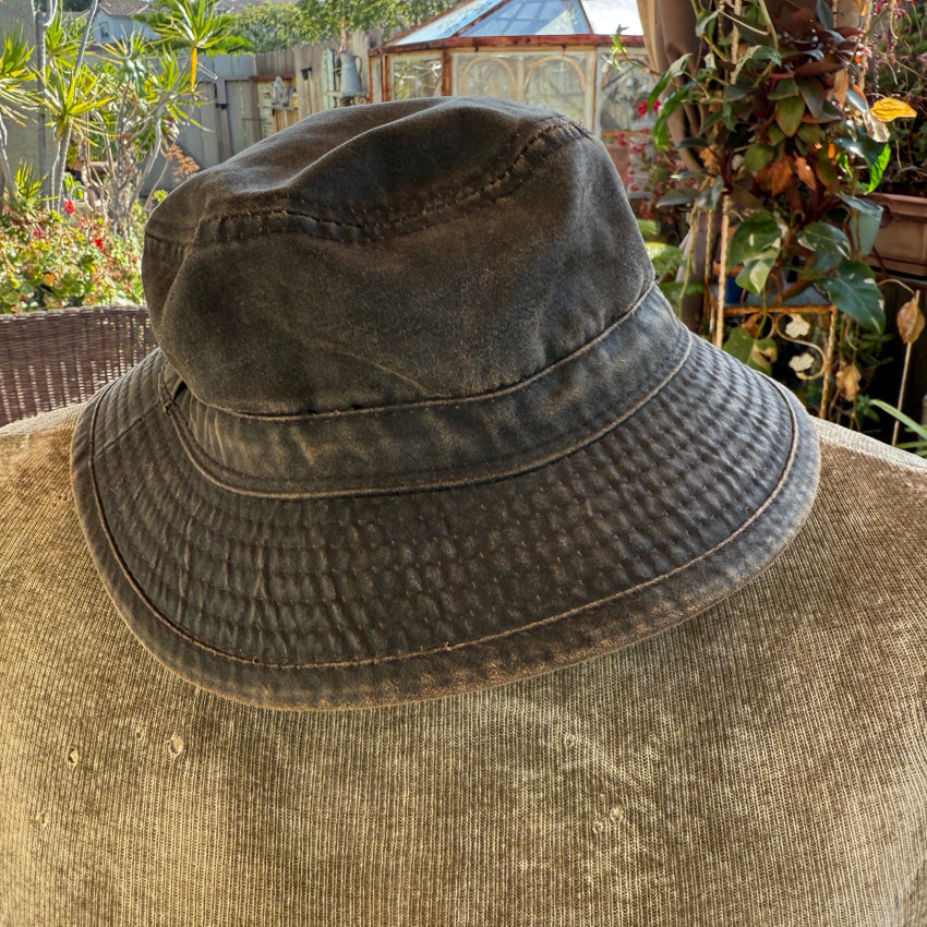 Stetson Distressed Greige Bucket Hat Large hat