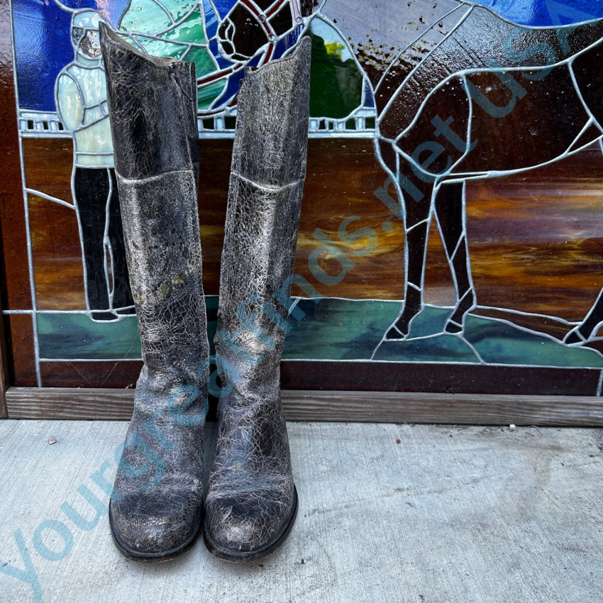 Steven Madden Reins Distressed Leather “Riding” Boots Size 7 Boots