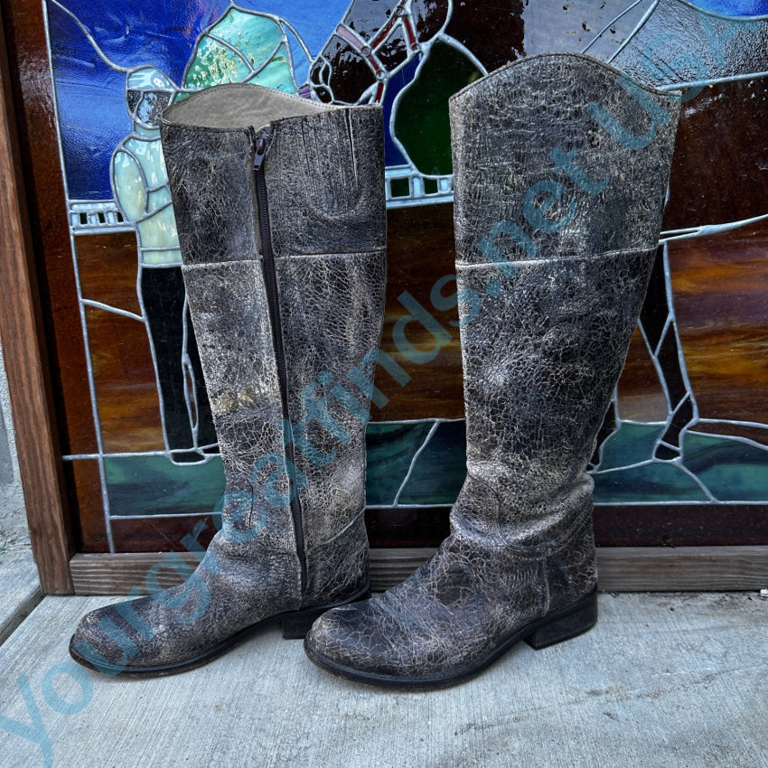 Steven Madden Reins Distressed Leather “Riding” Boots Size 7 Boots