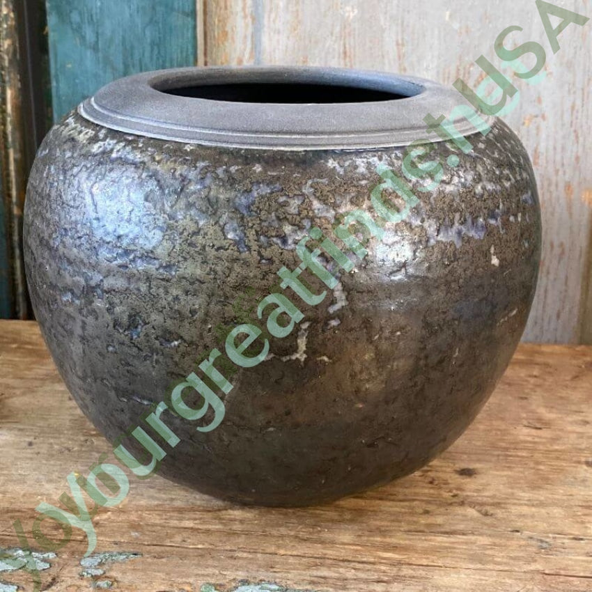 Studio Stoneware Pot by Peter C Vallez 1992 Yourgreatfinds