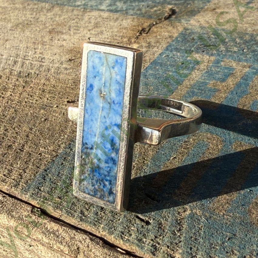 Stunning Lightening Strike Lapis Lazuli Ring Size 7 1/8 Ring