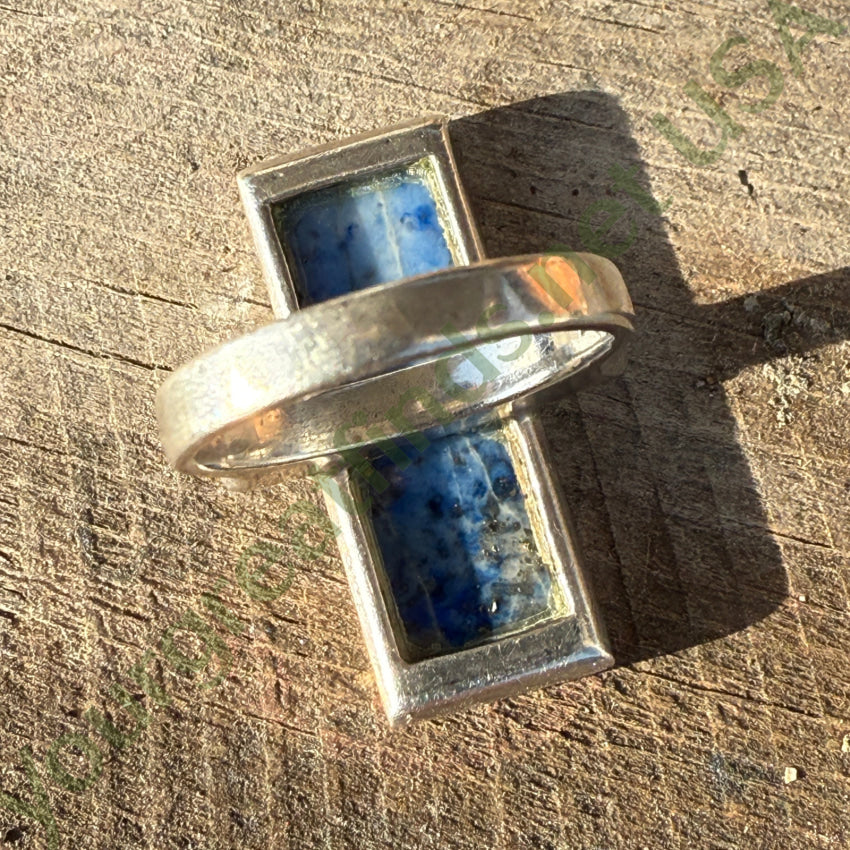 Stunning Lightening Strike Lapis Lazuli Ring Size 7 1/8 Ring